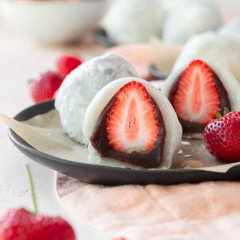 Japanese Strawberry Daifuku
