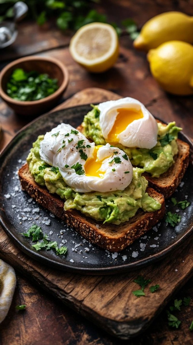 Avocado Toast With Poached Eggs