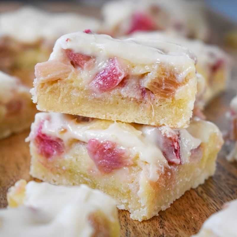 Rhubarb Custard Bars