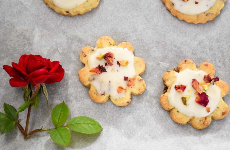 Pistachio Rose Water Cookies