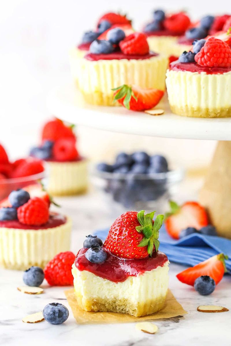 Berry-Topped Mini Cheesecakes