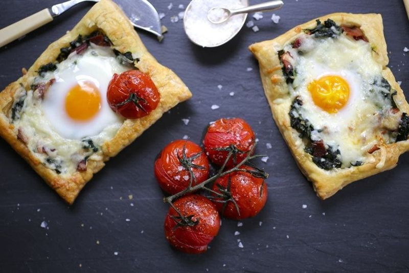 Savory Breakfast Tart With Eggs and Spinach