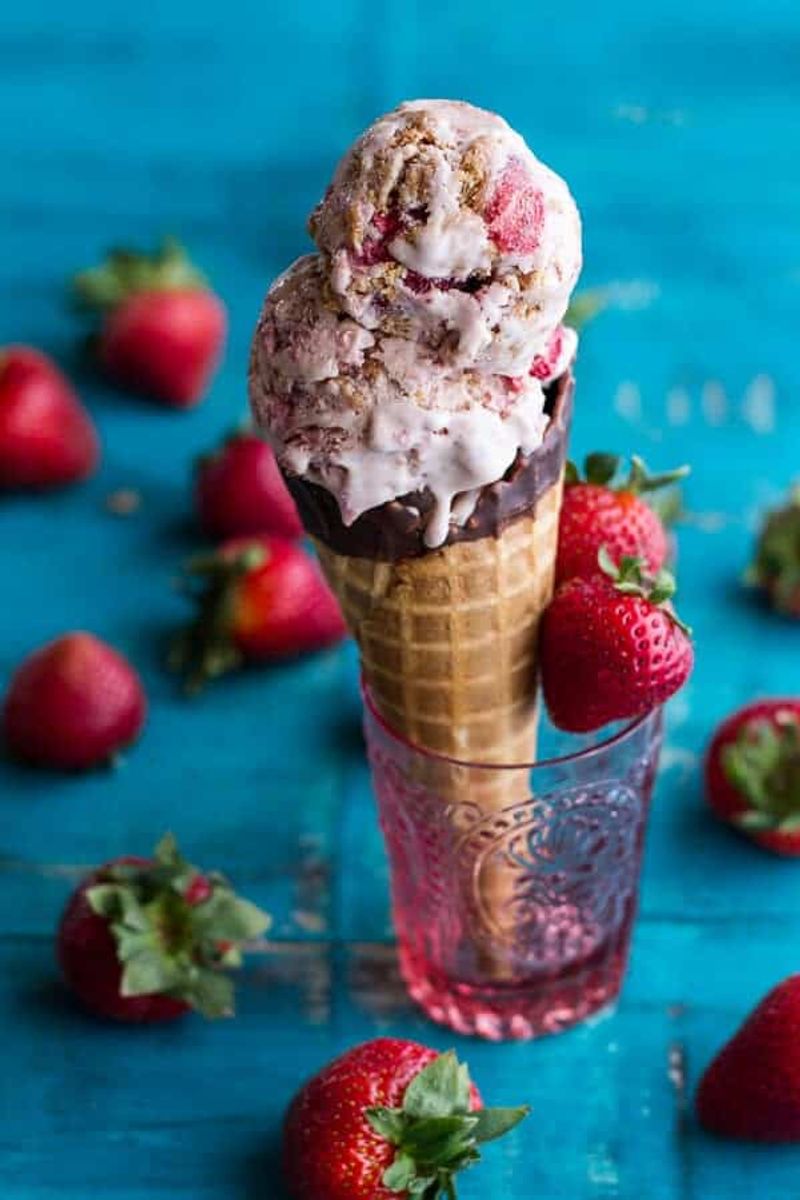 Roasted Strawberry Ice Cream