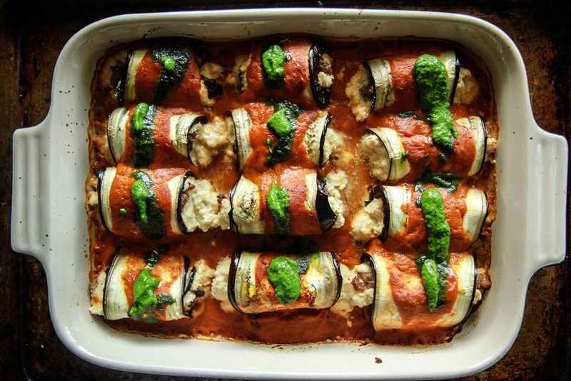 Eggplant Lasagna Rolls