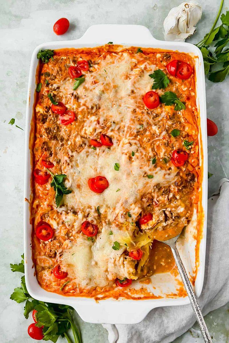 Spaghetti Squash Bake With Marinara And Veggies