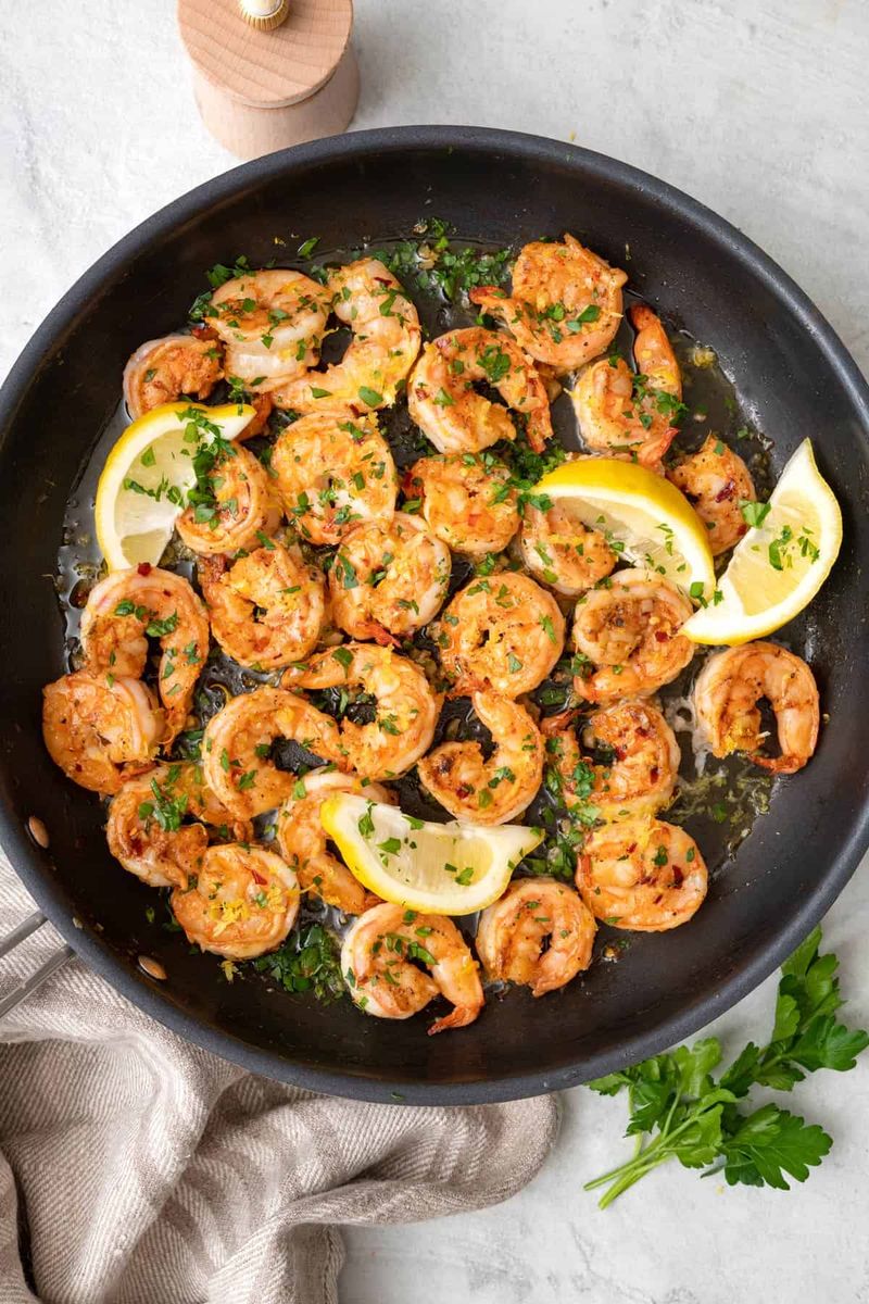 Skillet Lemon Garlic Shrimp