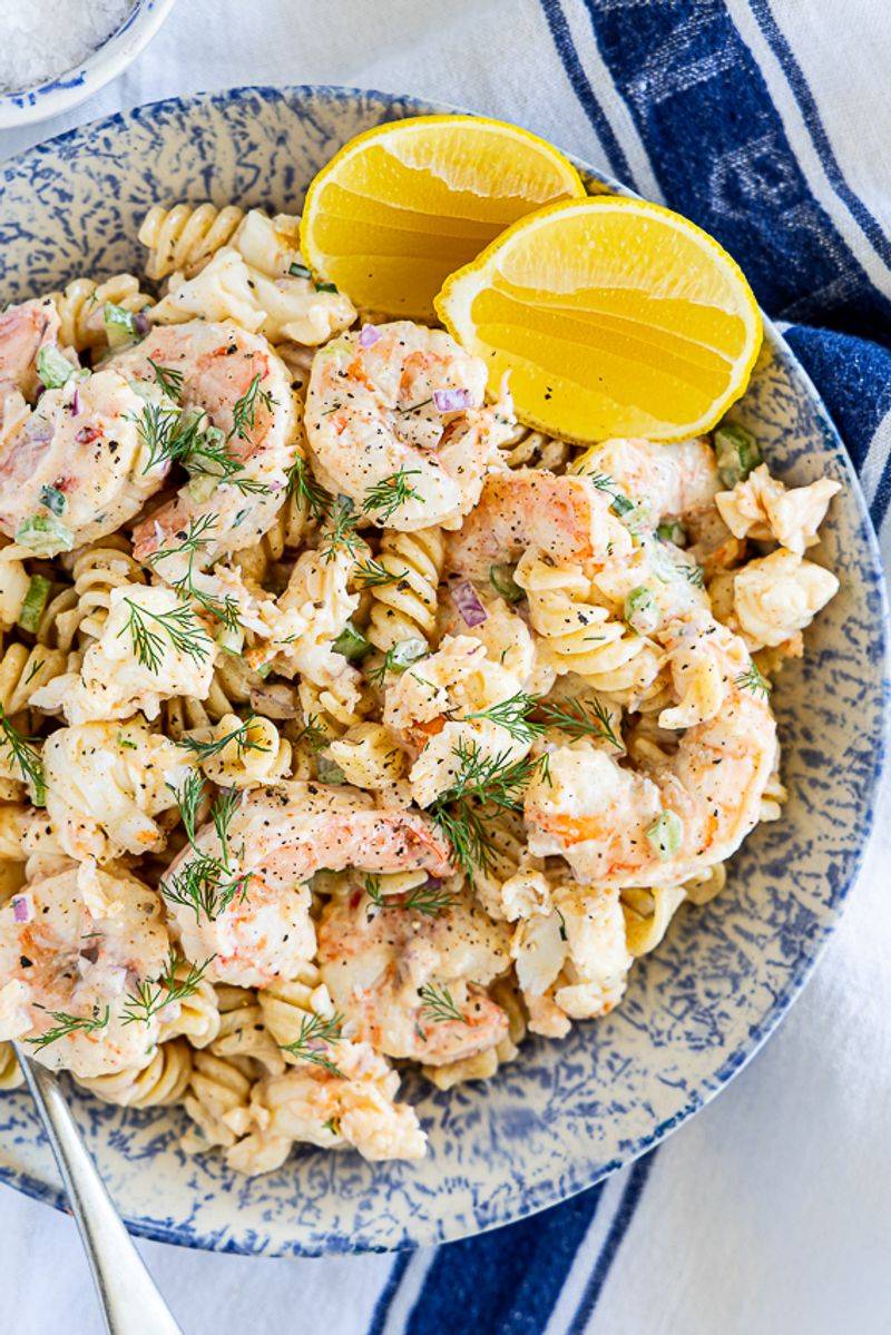 Seafood Pasta Salad With Shrimp And Crab