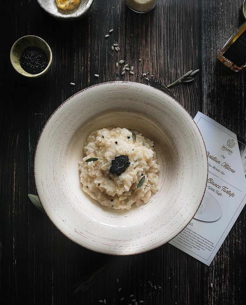 Truffle Mushroom Risotto With Gold Leaf