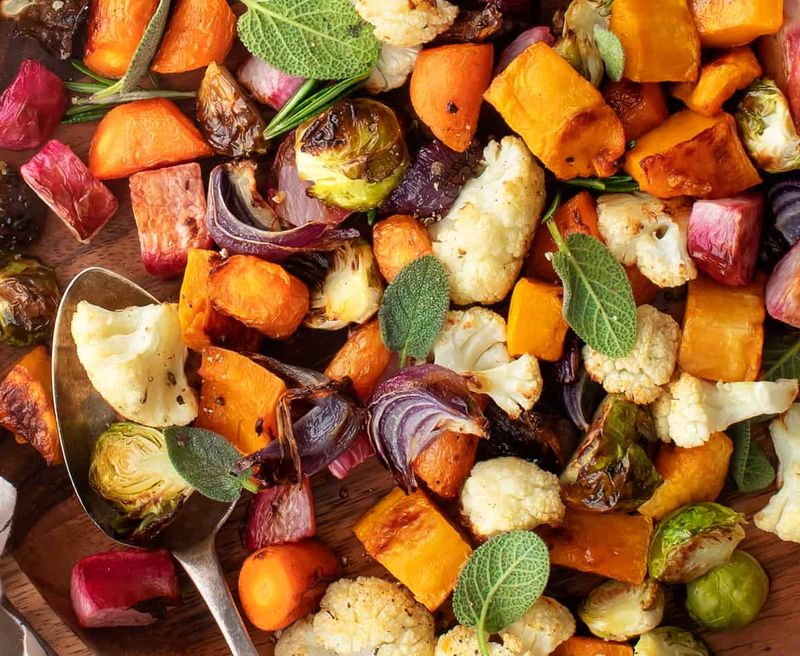 Roast Veggies With Olive Oil And Spices