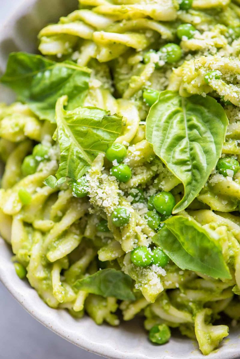 Creamy Pesto Pasta With Peas