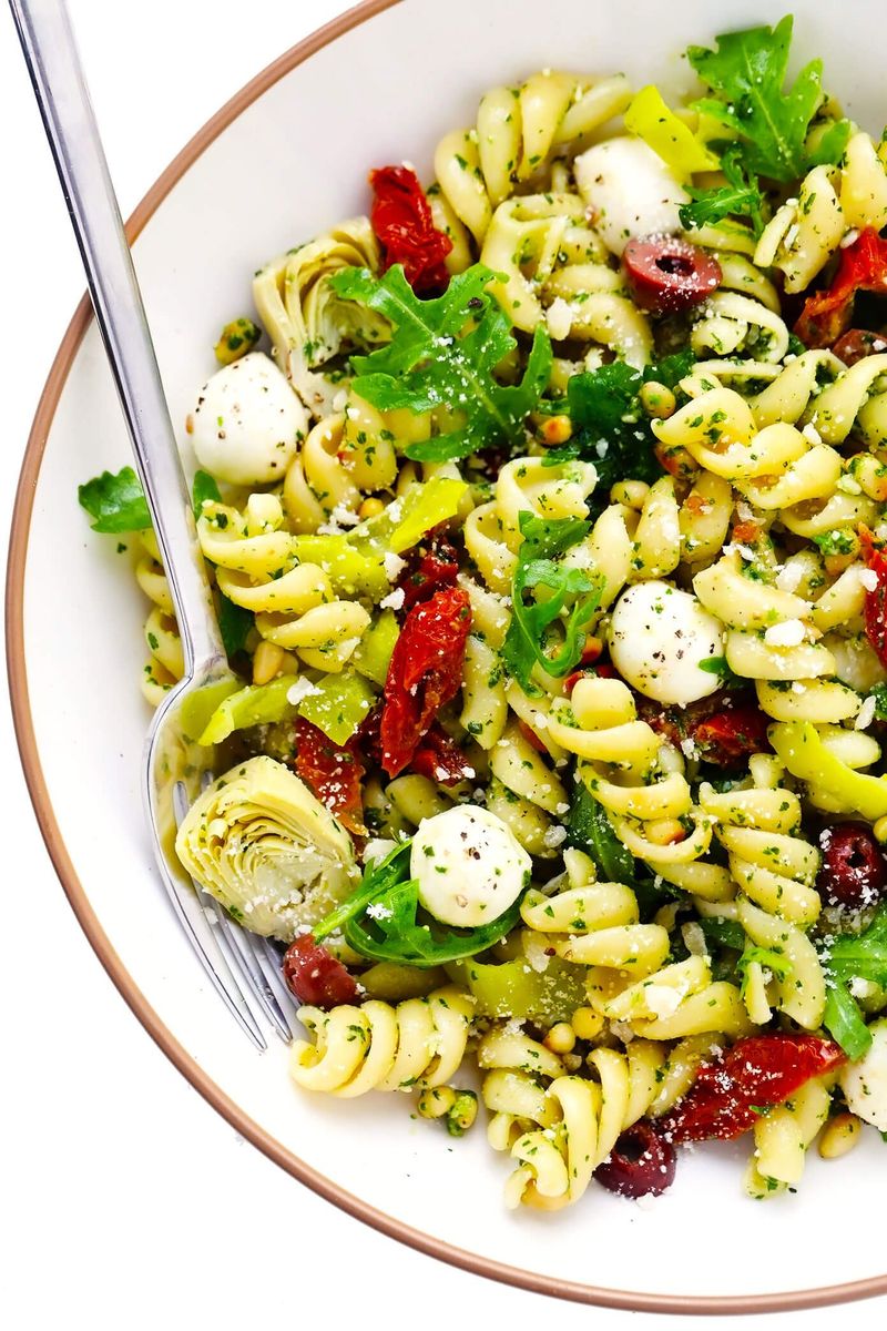 Pesto Pasta Salad With Roasted Tomatoes