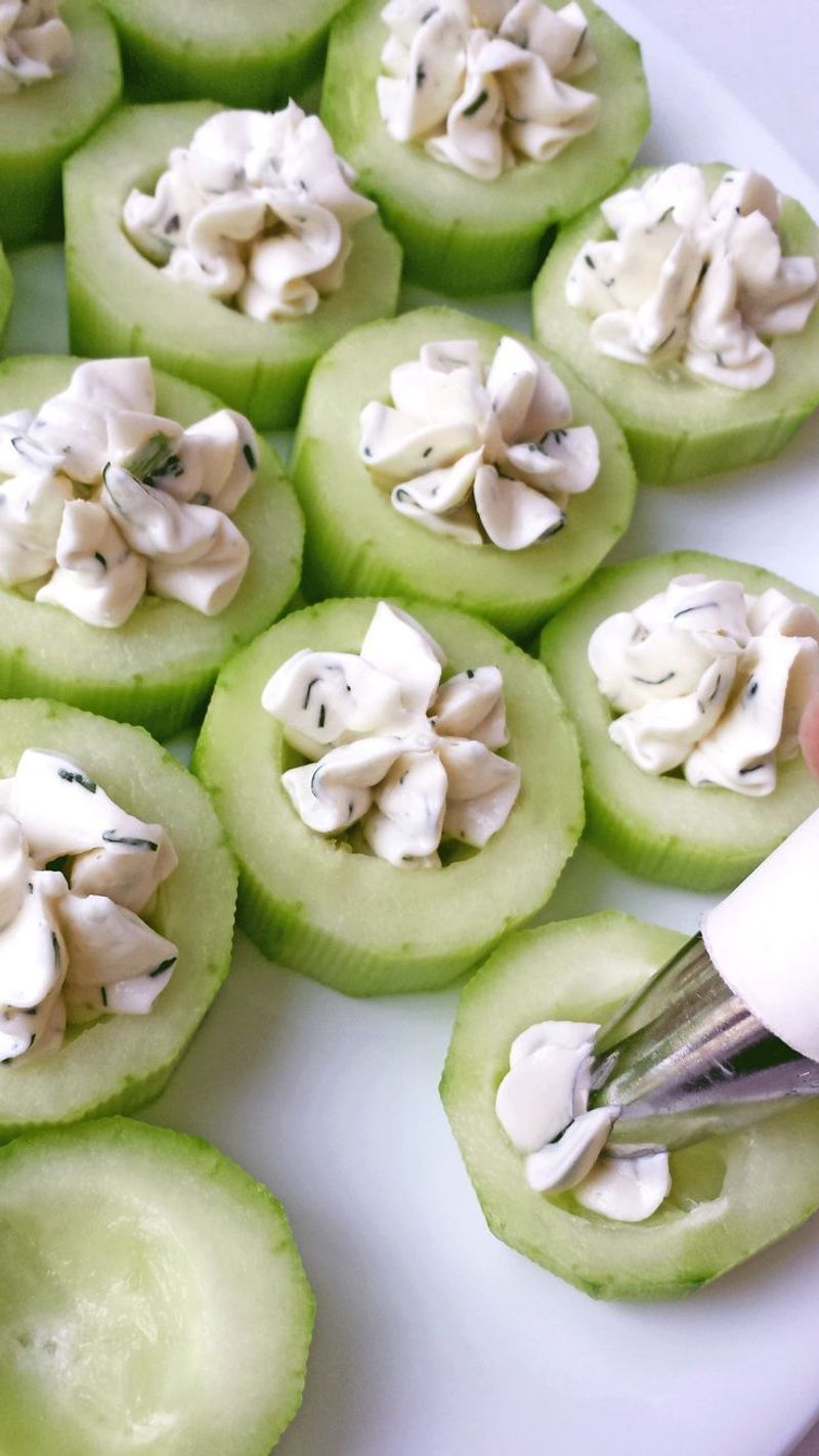 Cucumber Bites With Herbed Cream Cheese