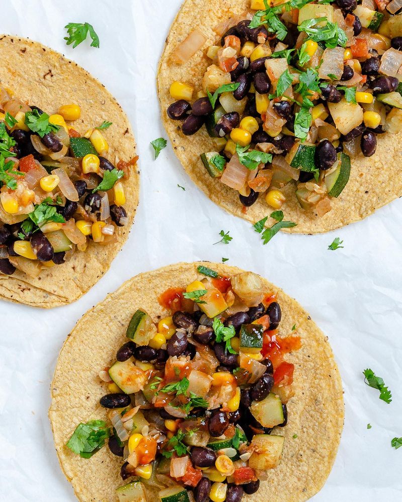 Corn And Black Bean Tacos