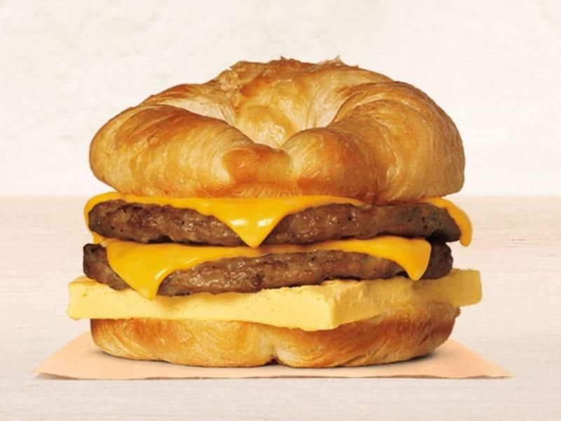 Burger King's Croissan'wich With Double Sausage