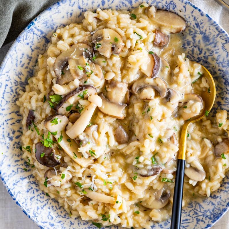 Cauliflower Risotto With Wild Mushrooms