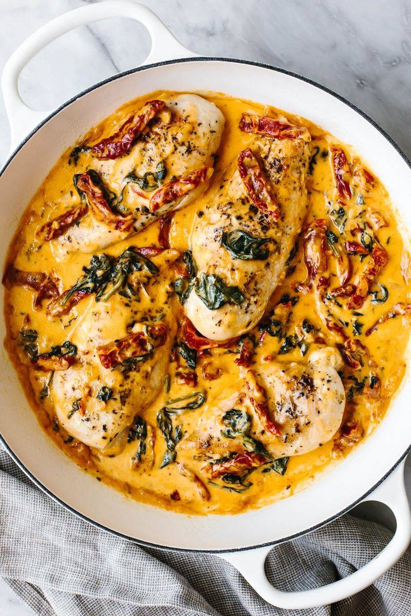 Creamy Tuscan Chicken With Sun-Dried Tomatoes