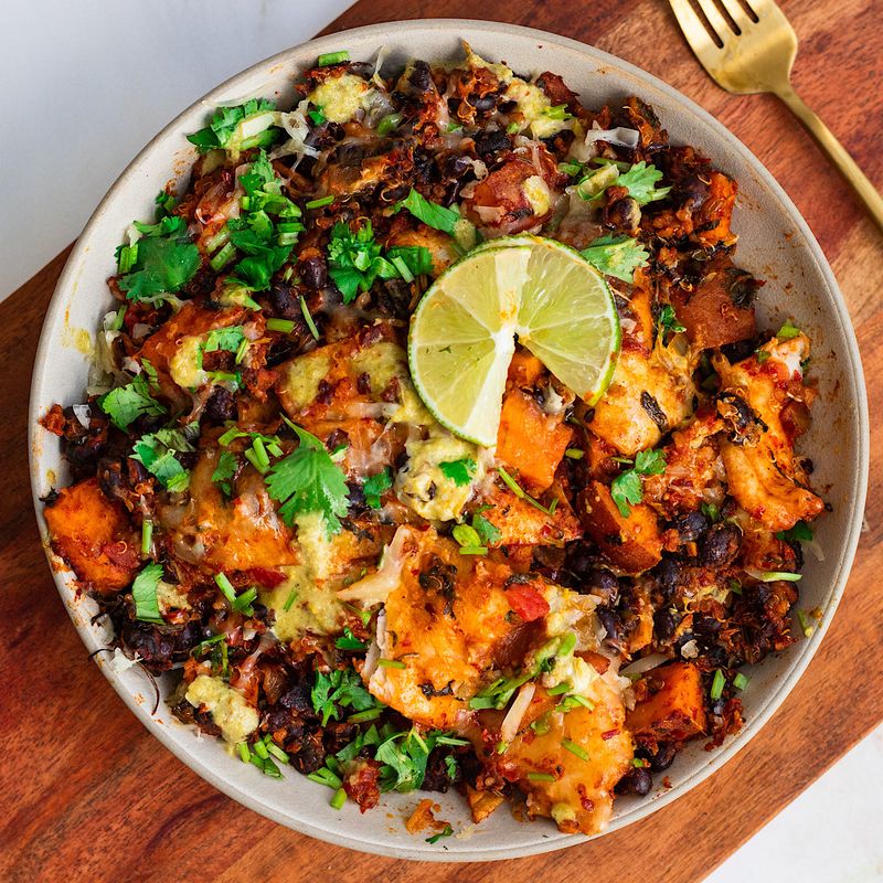 Black Bean & Sweet Potato Enchilada Bowls