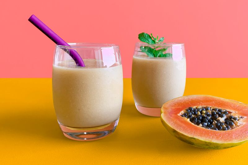 Papaya Smoothie With Coconut Milk