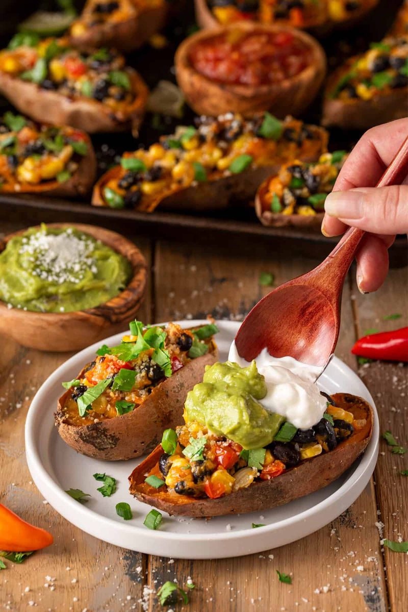 Stuffed Sweet Potatoes Four Ways