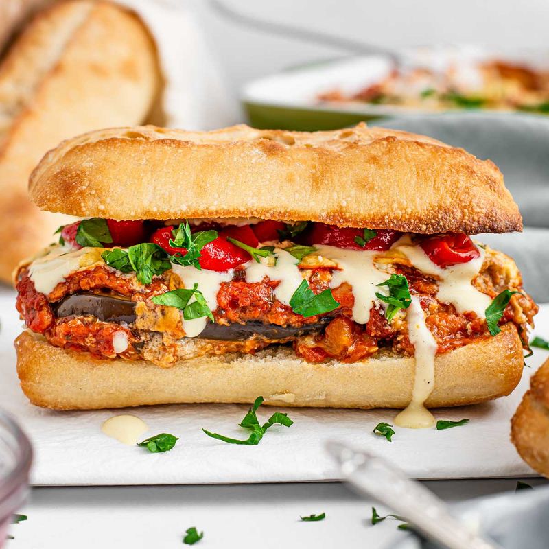 Eggplant Parm Burger