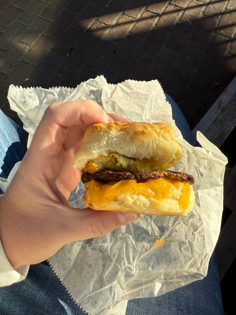 Arby's Sausage, Egg & Cheese Biscuit