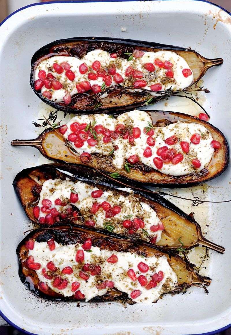 Yotam Ottolenghi's Roasted Eggplant With Buttermilk Sauce