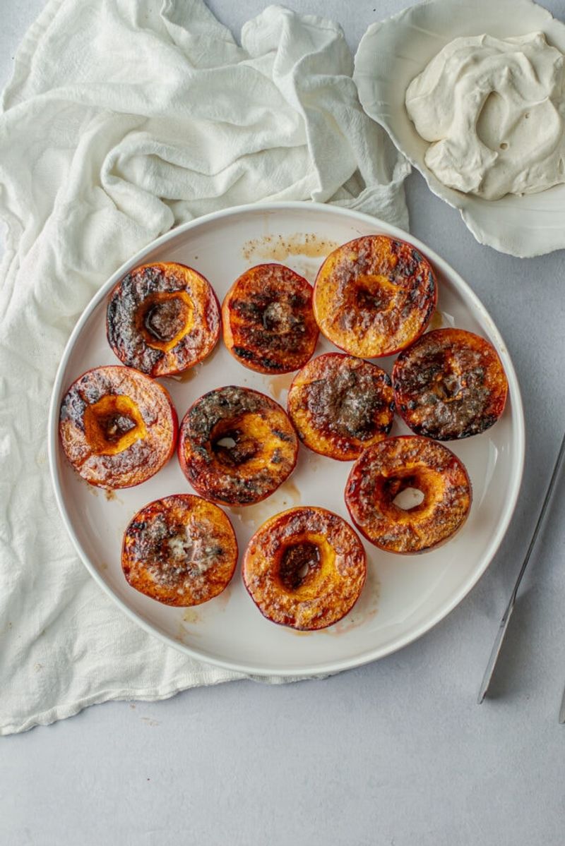 Peach Cobbler Grilled Bagel