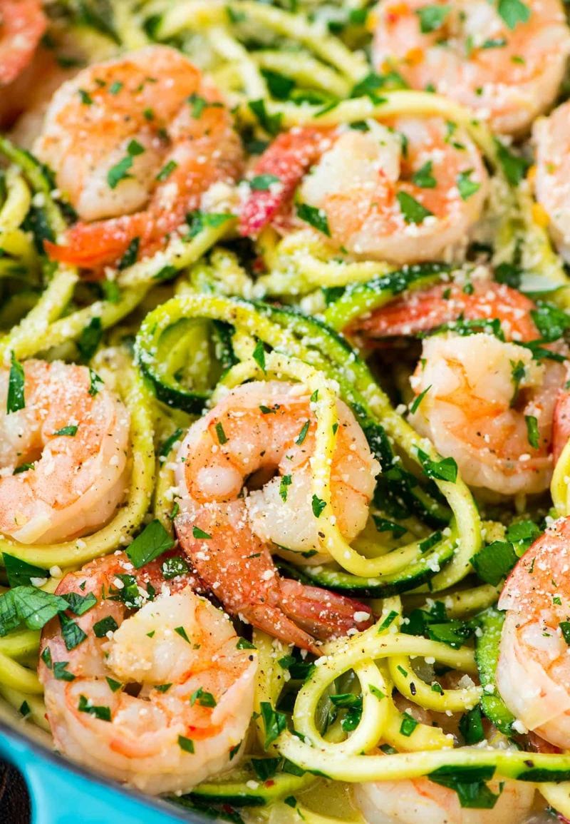 Shrimp And Zucchini Noodles