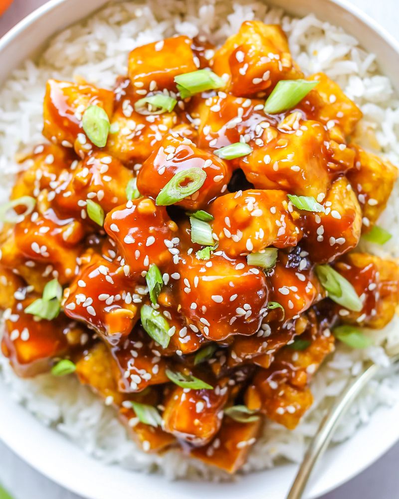 Sticky Orange Tofu