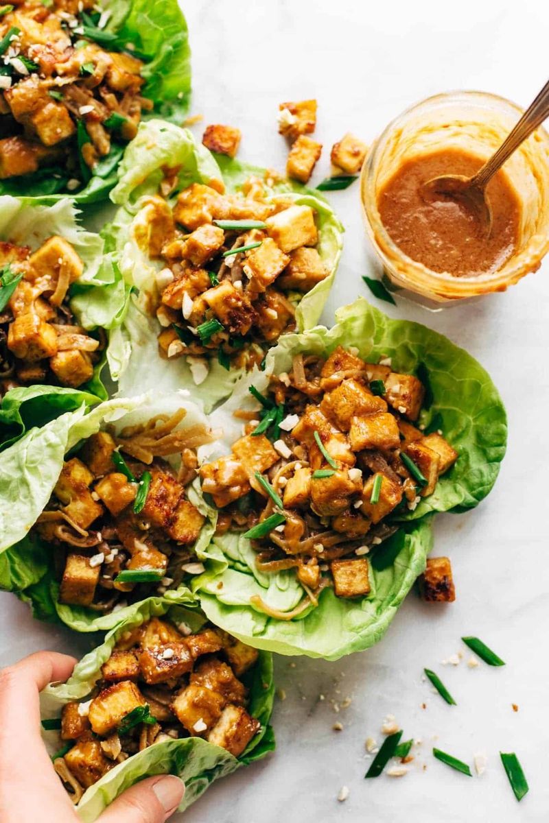Spicy Tofu Lettuce Wraps