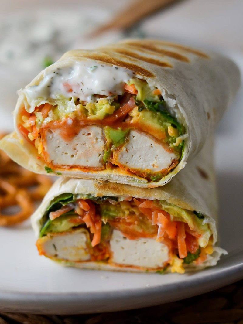 Buffalo Tofu Wraps