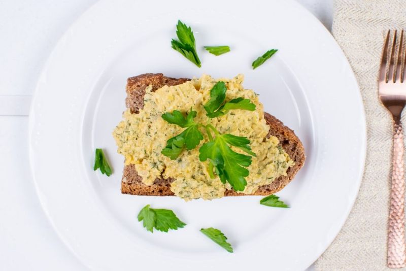 Chickpea “Egg” Salad Breakfast Toast