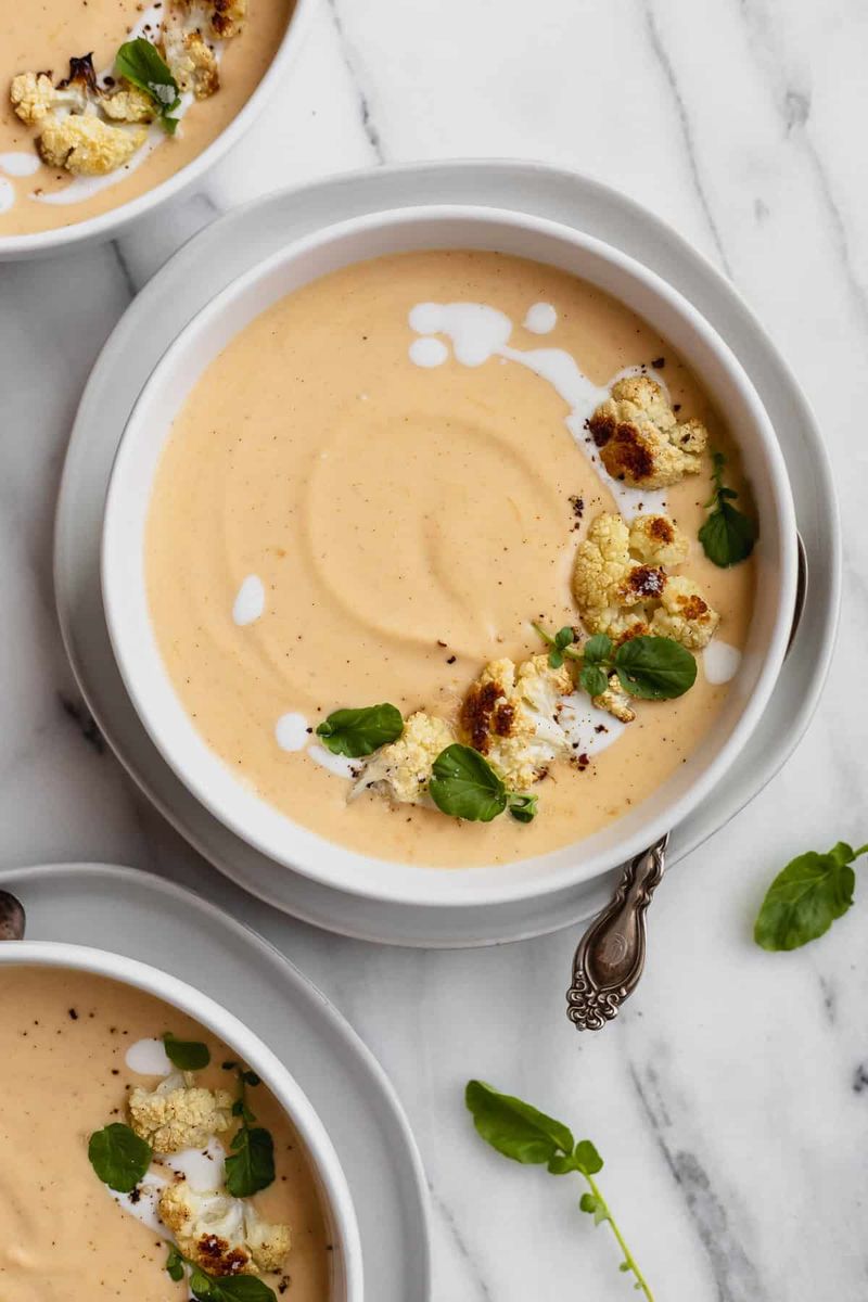 Cauliflower Four-Cheese Soup