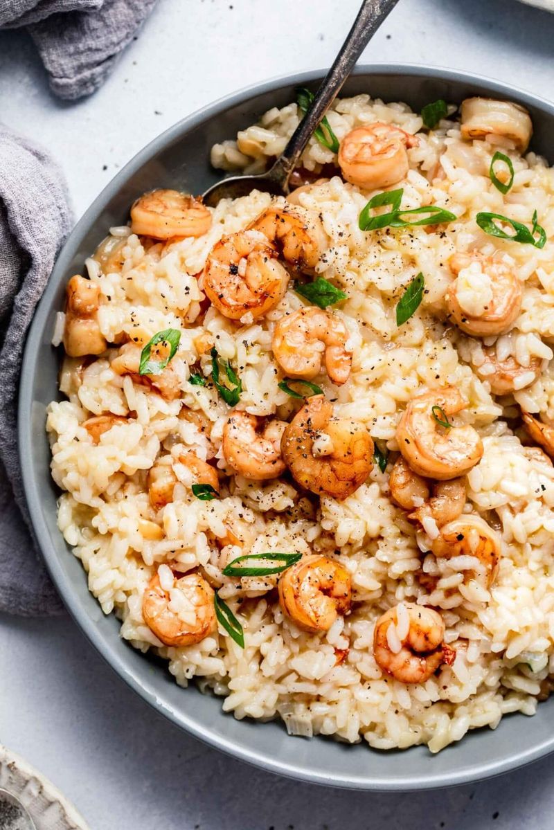 Garlic Butter Shrimp Risotto