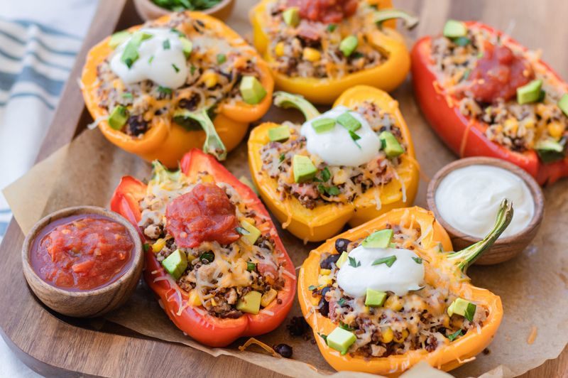Stuffed Bell Pepper Cups
