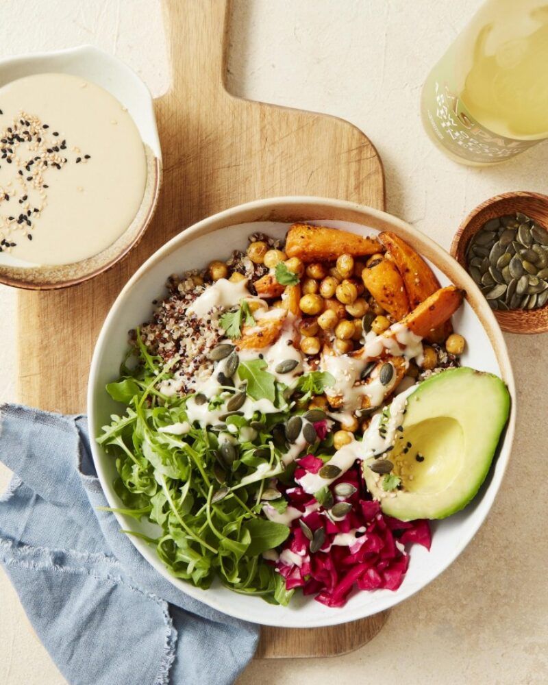 Wellness Bowl With Miso-Tahini Dressing
