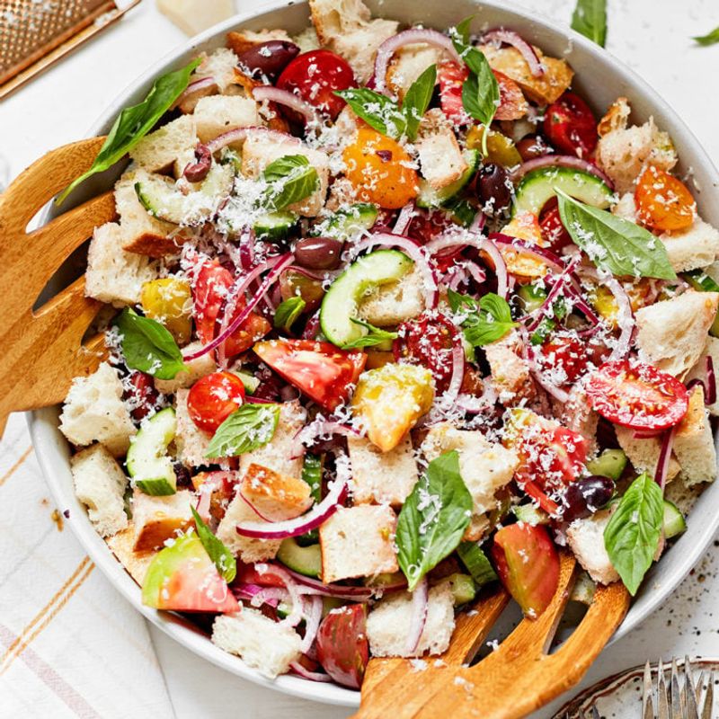 Rustic Panzanella Grape Twist