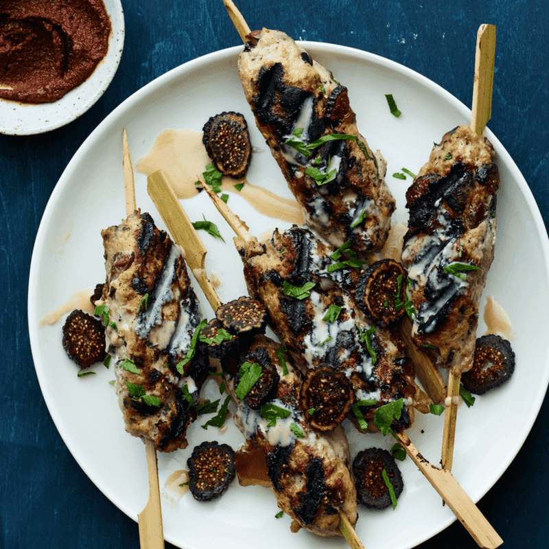 Za'atar Spiced Tofu & Eggplant Kabobs