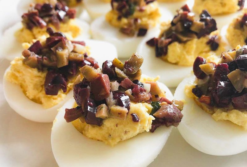 Mediterranean Olive Tapenade Eggs