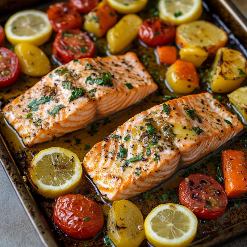 Tuesday (May 20) - Sheet Pan Lemon Garlic Salmon