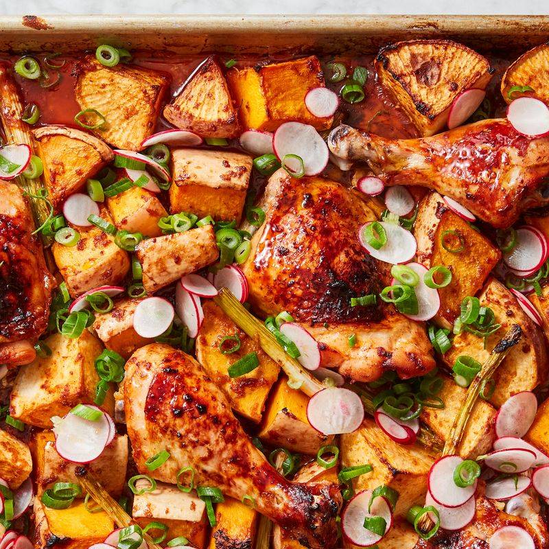 Chicken And Roasted Vegetable Sheet Pan Dinner