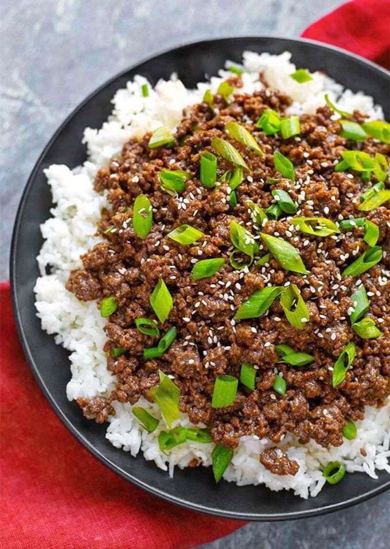 Korean Beef With Rice