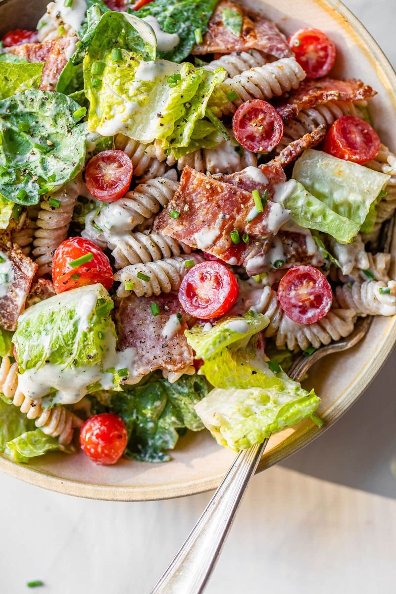 BLT Pasta Salad With Buttermilk Dressing