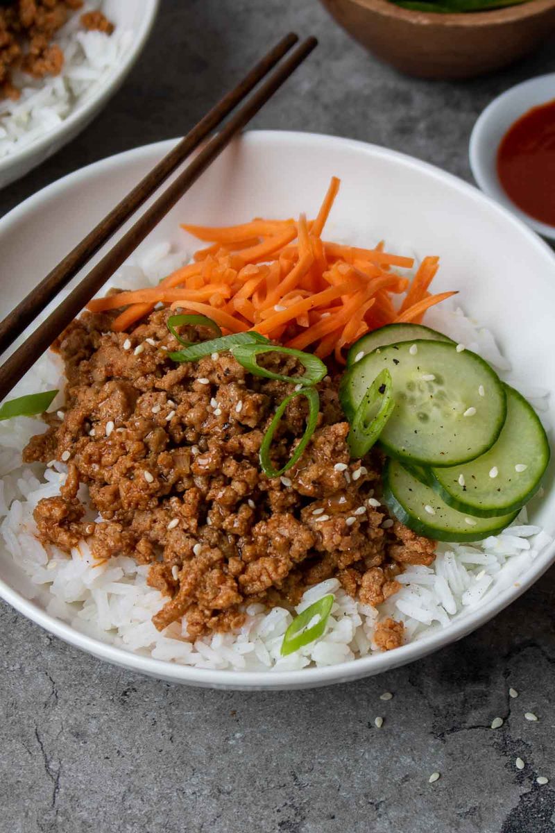 Korean-Inspired Turkey Rice Bowl