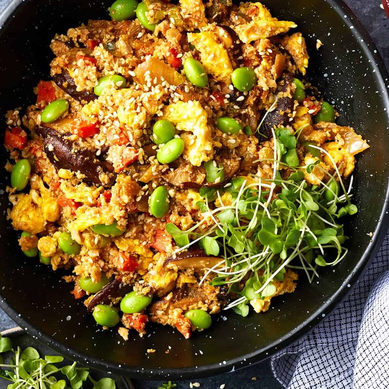Cauliflower Fried Rice With Edamame