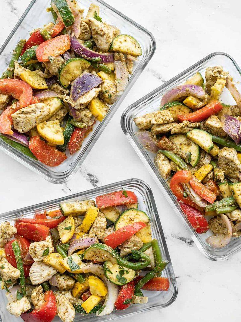 Pesto Chicken & Roasted Veggies