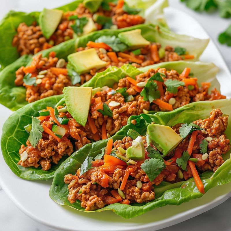 Spicy Turkey Lettuce Wraps