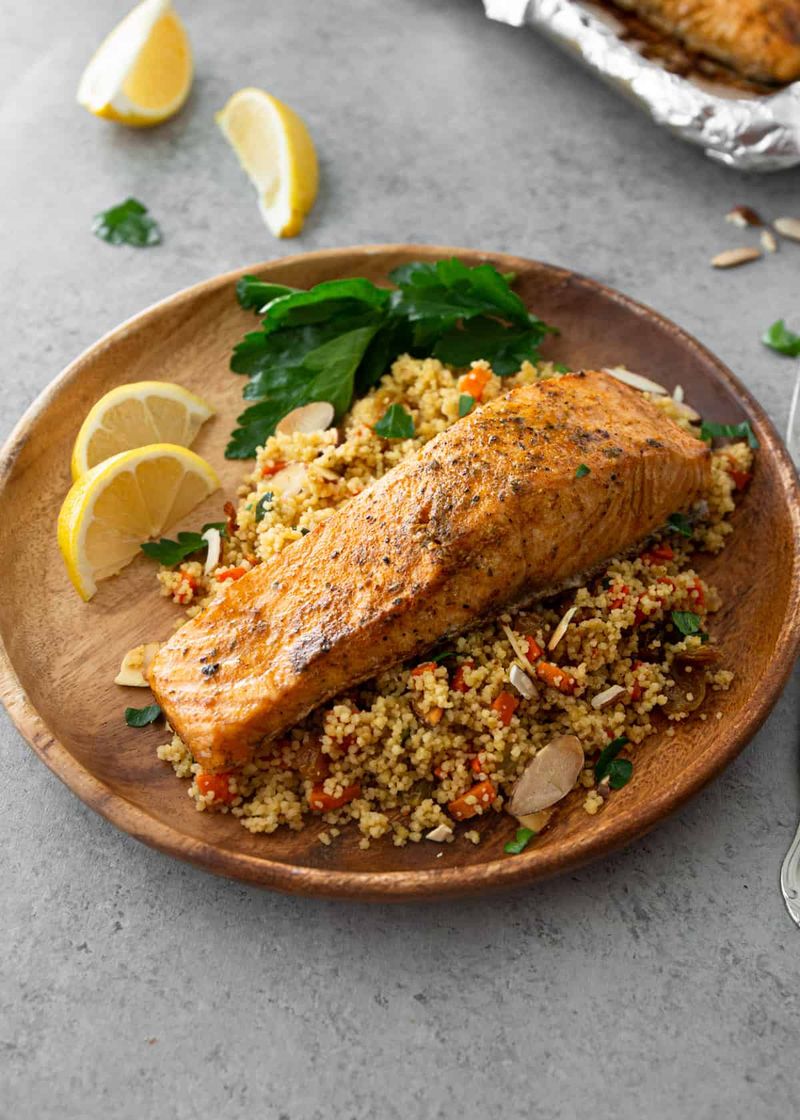 Moroccan Spiced Salmon With Couscous