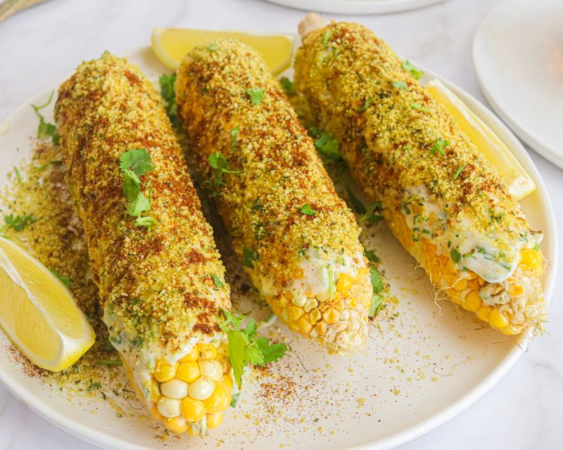 Mayo-Topped Elote Without Spices