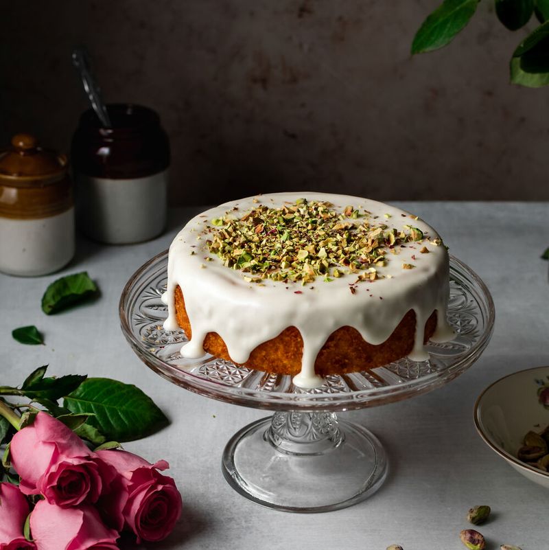 Rosewater Pistachio Mini Cakes
